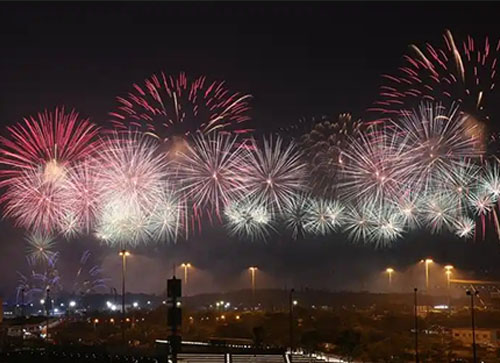 天门市焰火晚会